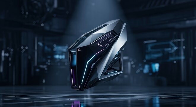 Futuristic Computer Case Design with Neon Lighting
