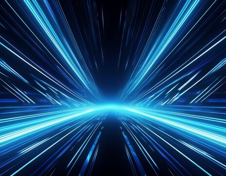 abstract animated star war themed background with lihtspeed effect and blue liht streaks