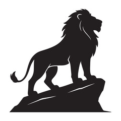 lion silhouette vector