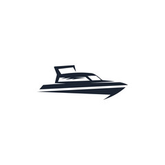 Speed boat logo design template. illustration vector, suitable for your design need, logo, illustration, animation, etc.
