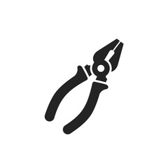 Detailed close-up silhouette of a combination pliers tool on a silhouette