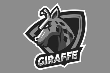 Giraffe Esports Mascot Logo — Unique Animal Gaming Team Emblem