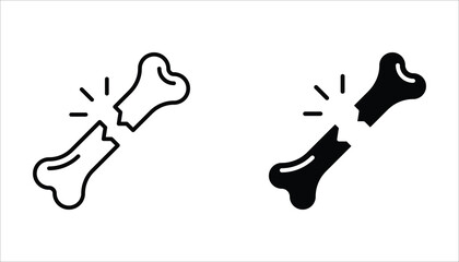 bones icon set. editable icons, can be used in logo, UI and web design, Flat illustration of vector icon on white background.