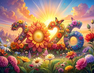 Flower and 2026 new year