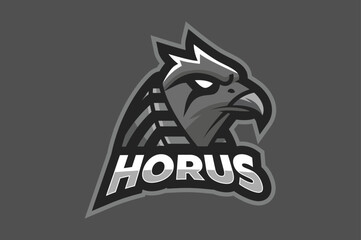 Horus Hawk Mascot Logo 