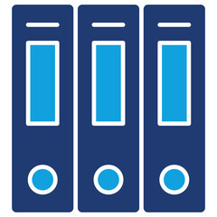 Office Folder Flat Blue Icon