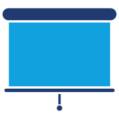 Statistic Presentation Flat Blue Icon