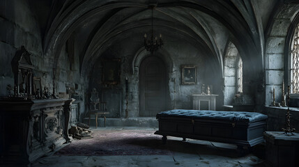 Exploring Dark Romanticismand Haunting Imagery in Gohic Literature Artworks