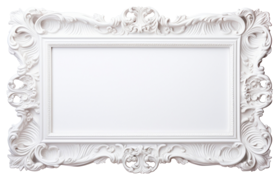 PNG White picture frame vintage architecture decoration rectangle.