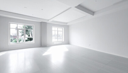Fototapeta premium White empty interior 3d illustration 4