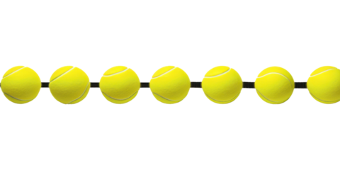 PNG Tennis ball line horizontal border white background copy space medicine.