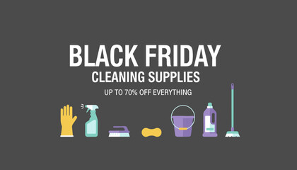 Black Friday sale on cleaning supplies with discounts up to 70 off everything