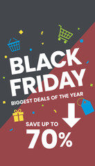 Black Friday sales with up to 70 off Best deals for shopping holidays and promotions