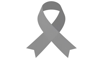 Brain Cancer Awareness Ribbon - Symbol of Hope and Support.