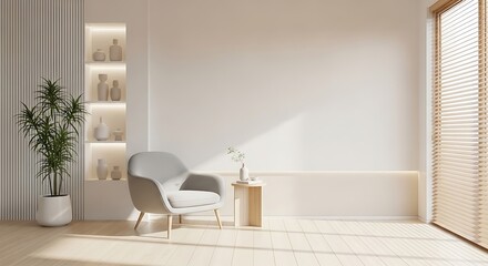 Minimalist Living Room Interior Design with Natural Light and Stylish Furniture for Modern Home Decor Inspiration and Comfortable Living Spaces