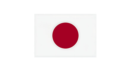 A simple depiction of the national flag of japan with a red circle on a white rectangular background