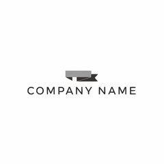 Fototapeta premium Simple elegant ribbon banner design for company branding.