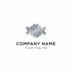 Abstract Interwoven Lines Logo Design with a Modern and Geometric Aesthetic.