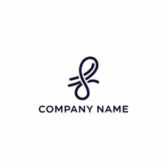 Naklejka premium Elegant Monoline Logo Design Featuring a Stylized Letter S or Knot.