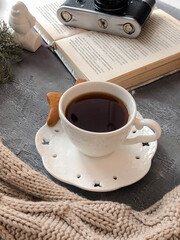cup of coffee with cinnamon