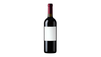 A single bottle of red liquid with a blank label and dark wax seal, isolated on black