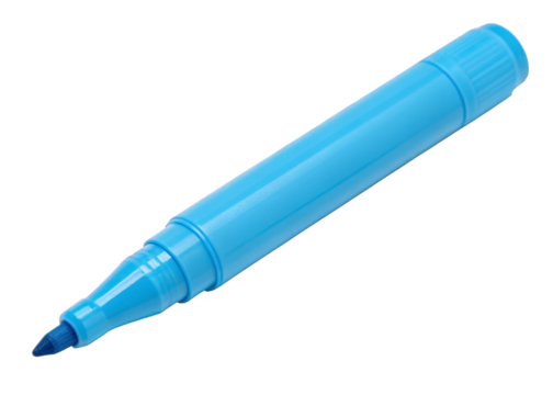 Blue Highlighter isolated on a transparent background.