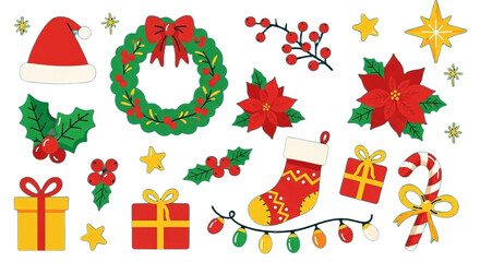 christmas icons set