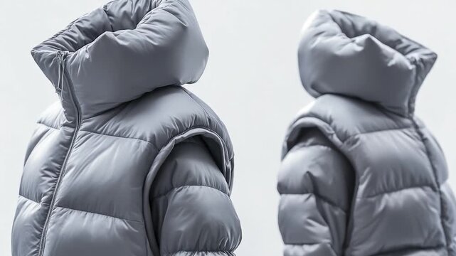 A person wearing a hooded jacket for cold weather or outdoor activities