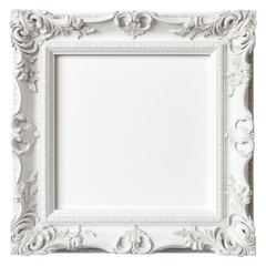 PNG White square frame vintage white background architecture decoration.