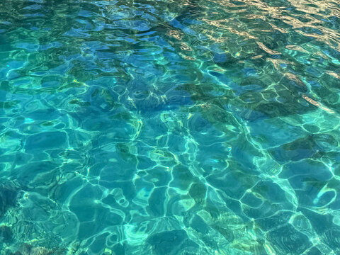 Sea beautiful clear turquoise water surface.