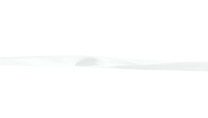 A horizontal, curved, white shape against a black background; looks like a splash or stream