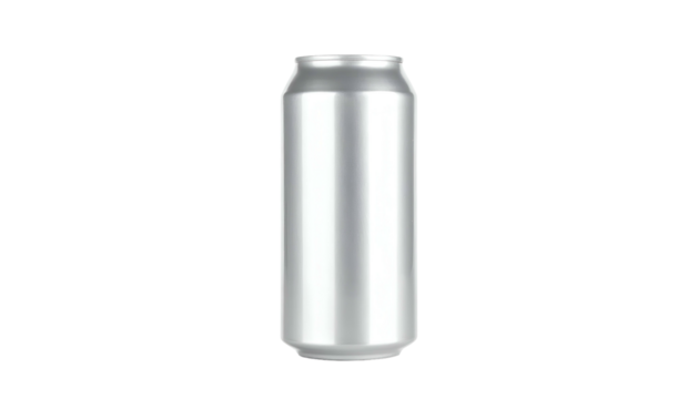 A tall, cylindrical silver beverage container against a black background