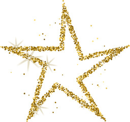 Obraz premium Star Gold Glitter Sparkling PNG Transparent