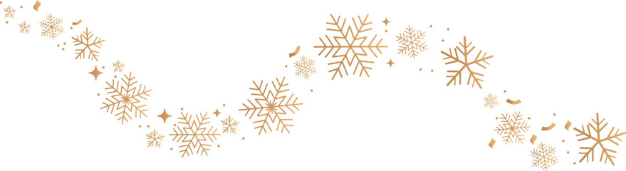 Festive christmas gold banner with abstract swirls and sparkles for holiday greetings vector