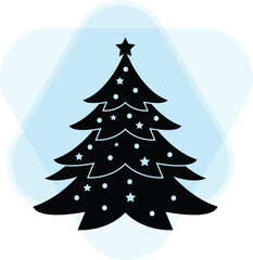 christmas tree vector illustration