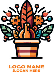 Thanksgiving day logo icon vector white background .