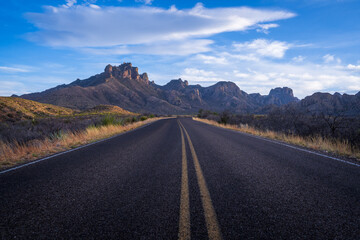 roadtrip in the beautiful nature of big bend national park in texas in the usa