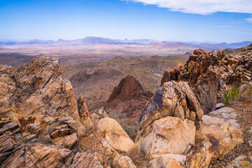 Obraz premium hiking in the beautiful nature of big bend national park in texas in the usa