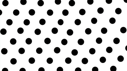Black polka dots pattern isolated on white background