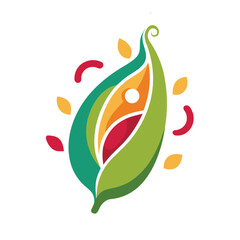 Stylized Seed Pod Scattering Seeds