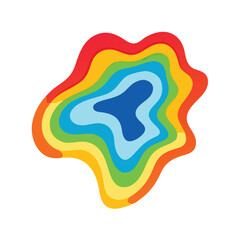 Abstract Topographic Map Lines