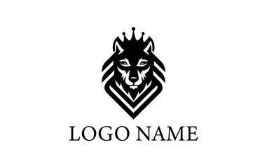 Elegant Wolf Crown Logo Design Luxury Animal Emblem, Royal Branding Vector, Modern Monogram  Premium Identity. luxurious wolf crown logo design featuring a bold and elegant animal emblem