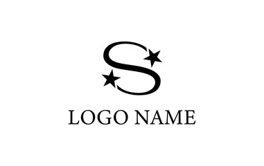 Fototapeta premium Elegant S Initial Letter Logo Design with Star — Minimal Luxury Monogram Branding Vector for Modern Business and Professional Identity