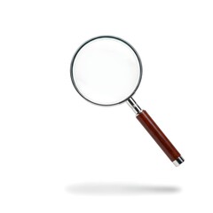 Classic Magnifying Glass with Wooden Handle - Isolated