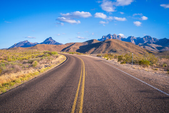 roadtrip in the beautiful nature of big bend national park in texas in the usa