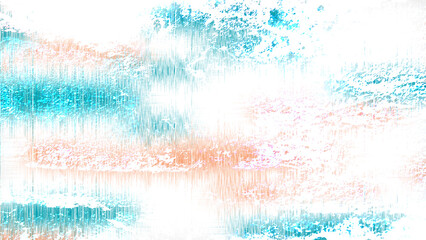 Bright Abstract Distressed Texture Background In Teal And Pale Orange