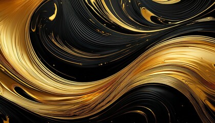 abstract luxury swirling black gold background gold waves abstract background texture print painting design fashion