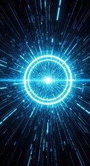 Fototapeta premium Abstract Glowing Data Tunnel