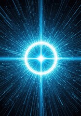 Obraz premium Abstract Glowing Data Tunnel