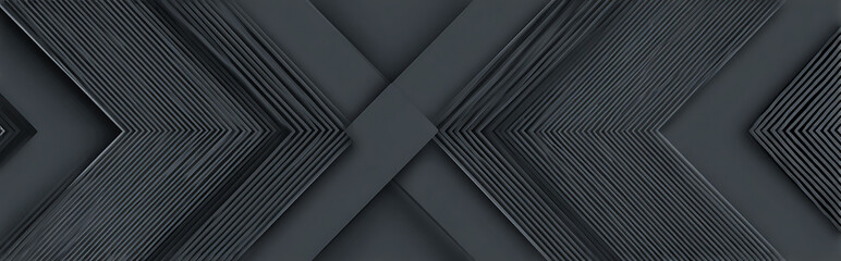 Obraz premium Business - focused deep gray background boasting symmetrical geometric line division, perfect for corporate sedan promotion with ample empty space